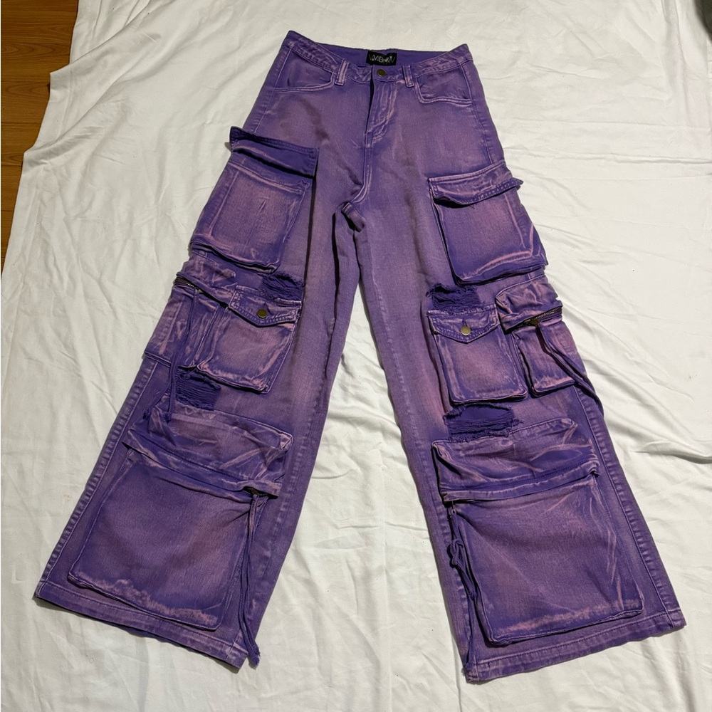 Doll Kill Widow Wicked Persuasion Cargo Jeans